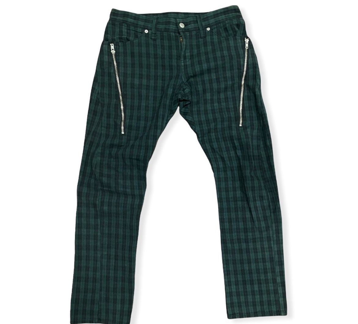 Arrow Vintage Punk Tartan Checkered Zipper Fashion Design Pants Size US 33 - 4 Thumbnail