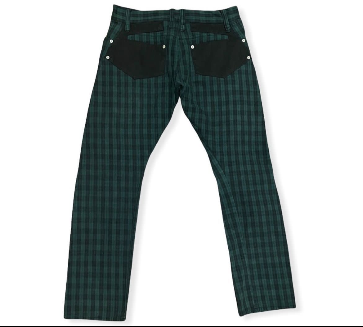 Arrow Vintage Punk Tartan Checkered Zipper Fashion Design Pants Size US 33 - 6 Thumbnail