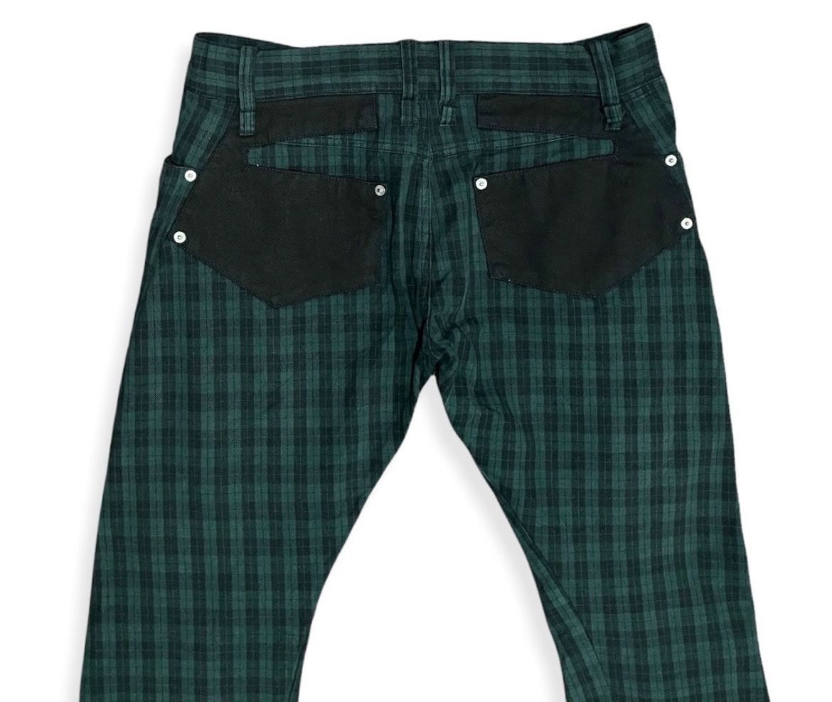 Arrow Vintage Punk Tartan Checkered Zipper Fashion Design Pants Size US 33 - 3 Thumbnail
