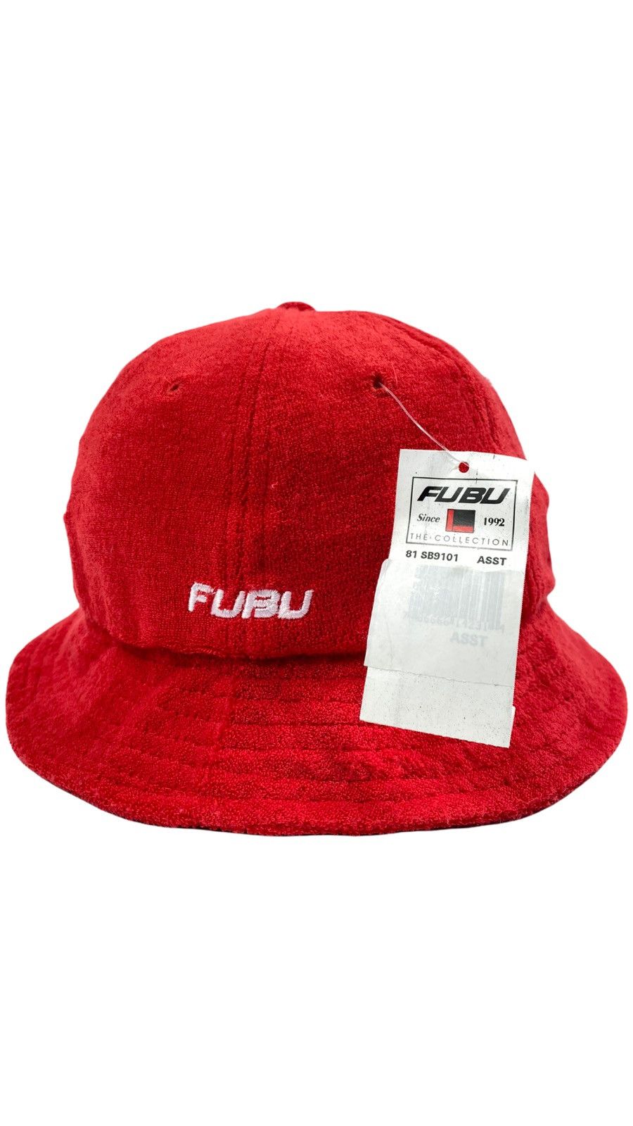 Vintage 🔥LASTDROP🔥 #5 Fubu Bathrobe Material Red Bucket Hat Cap | Grailed