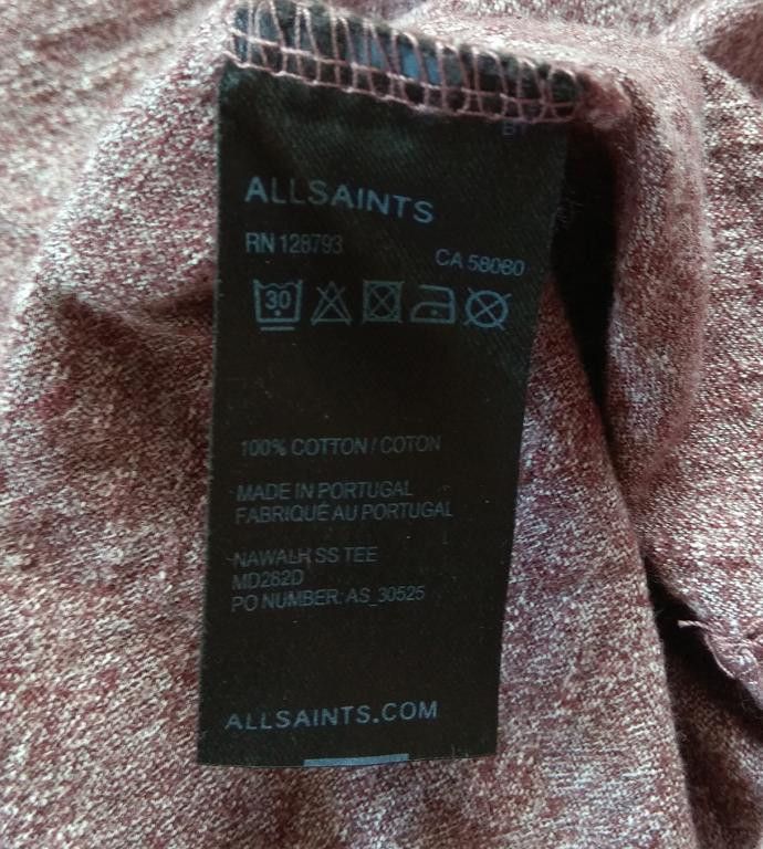 Allsaints ALLSAINTS Nawalh T-Shirt short sleeve tee Size US L / EU 52-54 / 3 - 3 Thumbnail