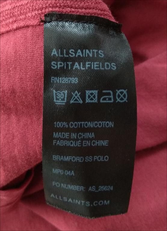 Allsaints ALLSAINTS Bramford Polo short sleeve tee t shirt Size US S / EU 44-46 / 1 - 5 Thumbnail