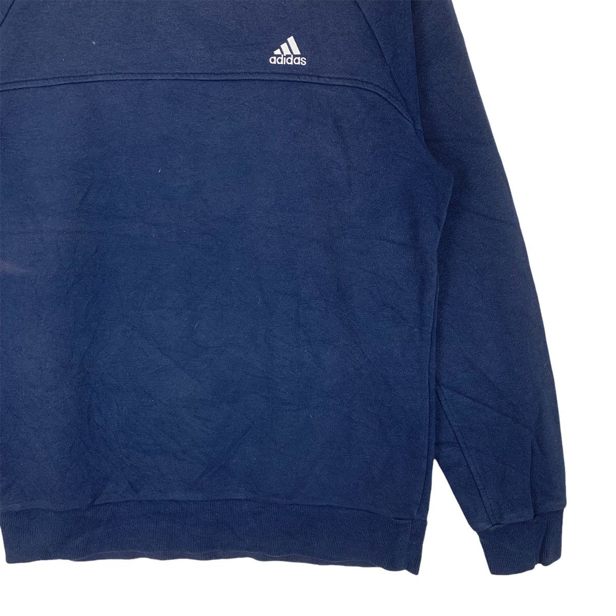 Adidas Vintage 90s Adidas Swoosh Crewneck Sweatshirt Size US L / EU 52-54 / 3 - 3 Thumbnail