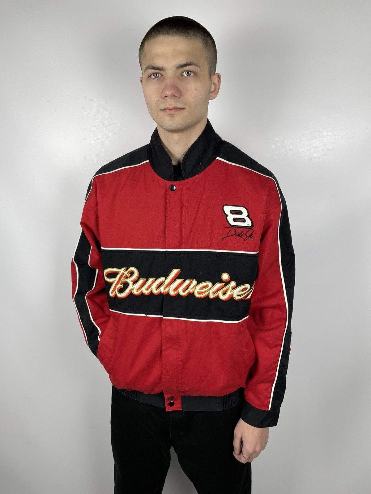 Budweiser × NASCAR × Vintage Vintage Budweiser NASCAR Racing Bomber ...