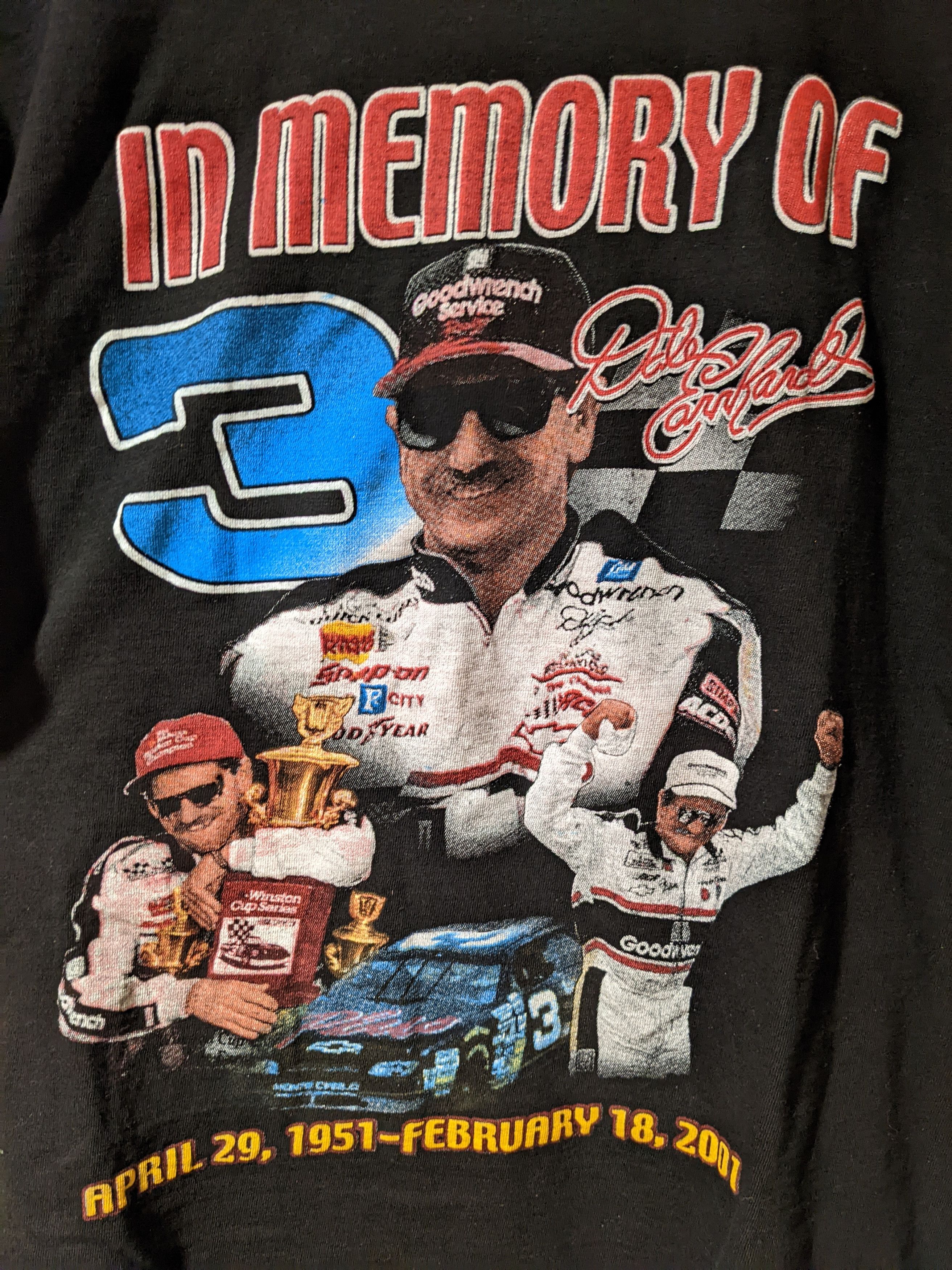 NASCAR Vintage Dale Earnhardt In Memory Of Memorial Nascar Tee Size US L / EU 52-54 / 3 - 2 Thumbnail