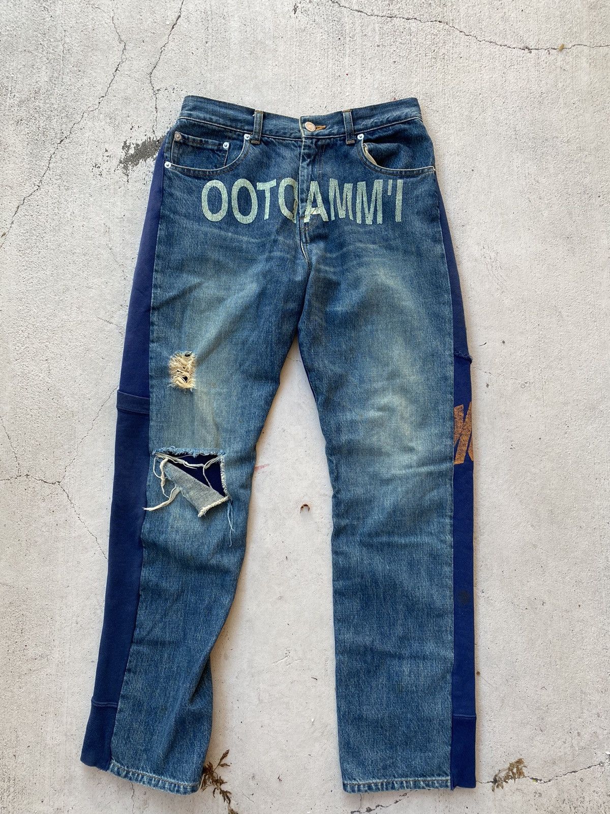 Undercover Undercover 2002AW IMMADTOO Hybrid Denim Pants Size US 30 / EU 46 - 1 Thumbnail