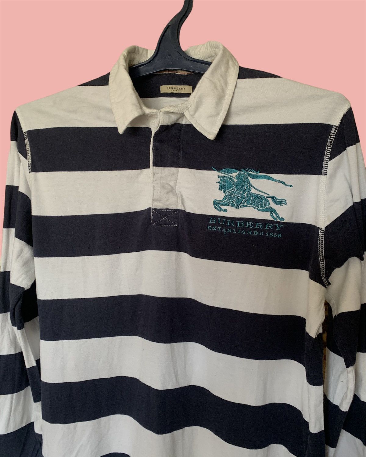 Burberry Burberry striped longsleeve polo Size US L / EU 52-54 / 3 - 4 Thumbnail