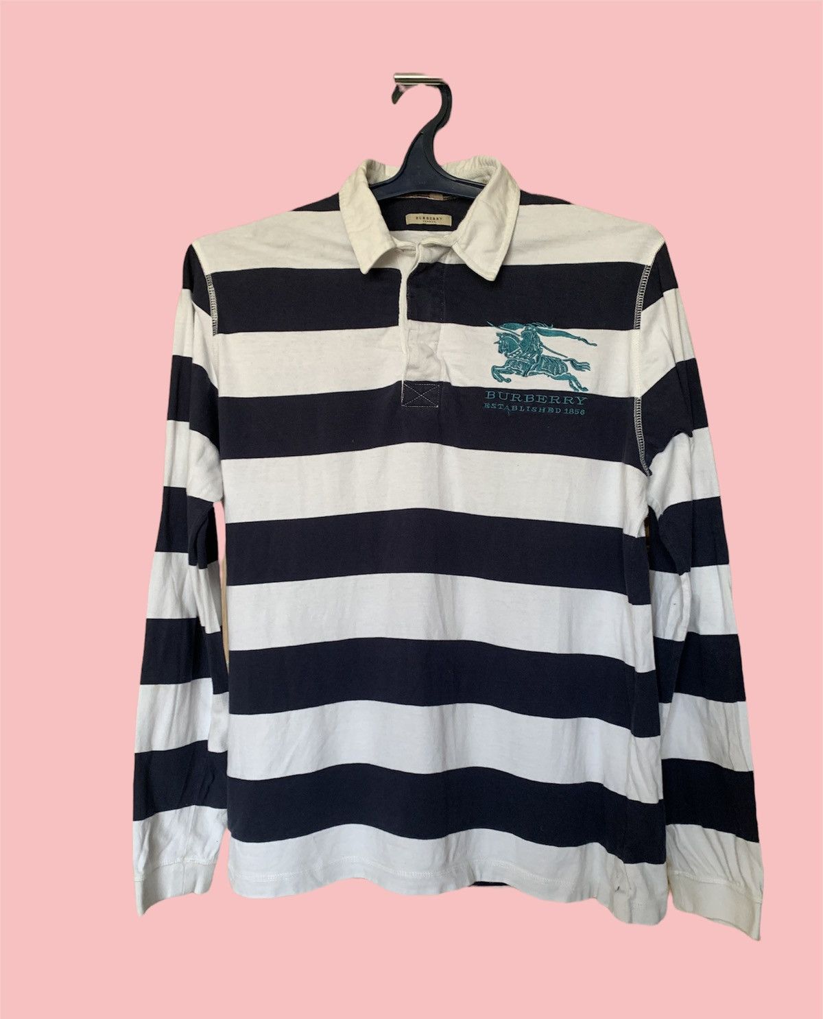 Burberry Burberry striped longsleeve polo Size US L / EU 52-54 / 3 - 1 Thumbnail