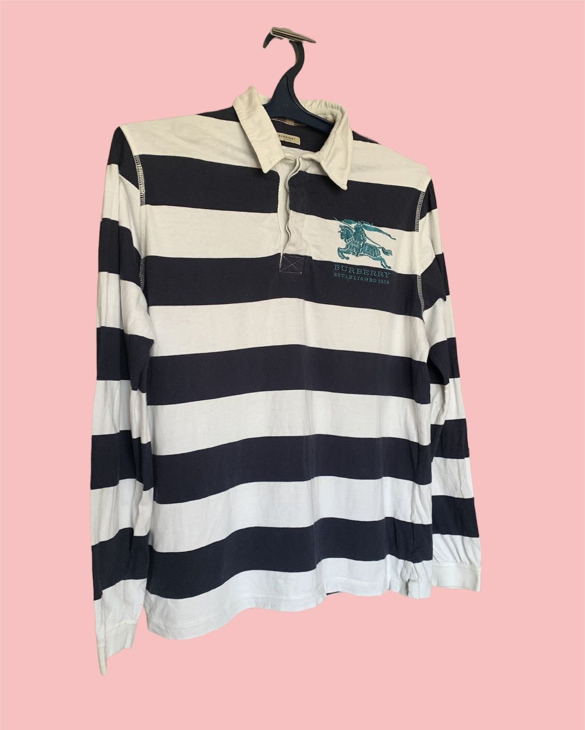 Burberry Burberry striped longsleeve polo Size US L / EU 52-54 / 3 - 2 Thumbnail