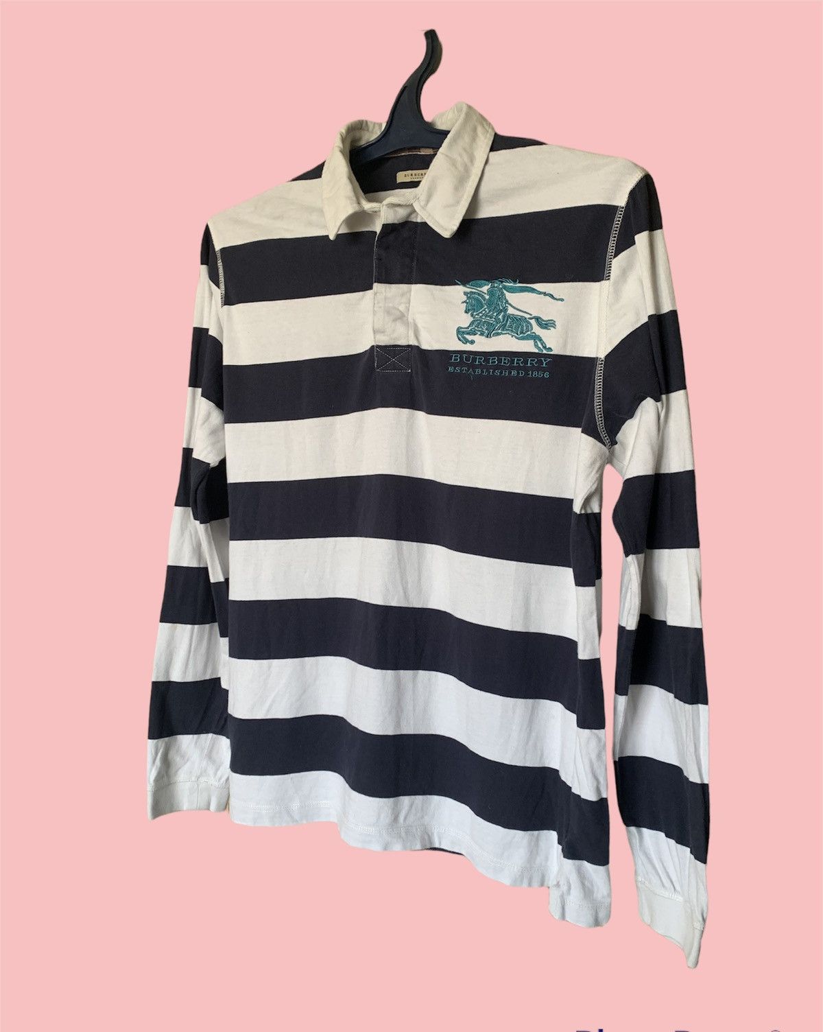 Burberry Burberry striped longsleeve polo Size US L / EU 52-54 / 3 - 3 Thumbnail