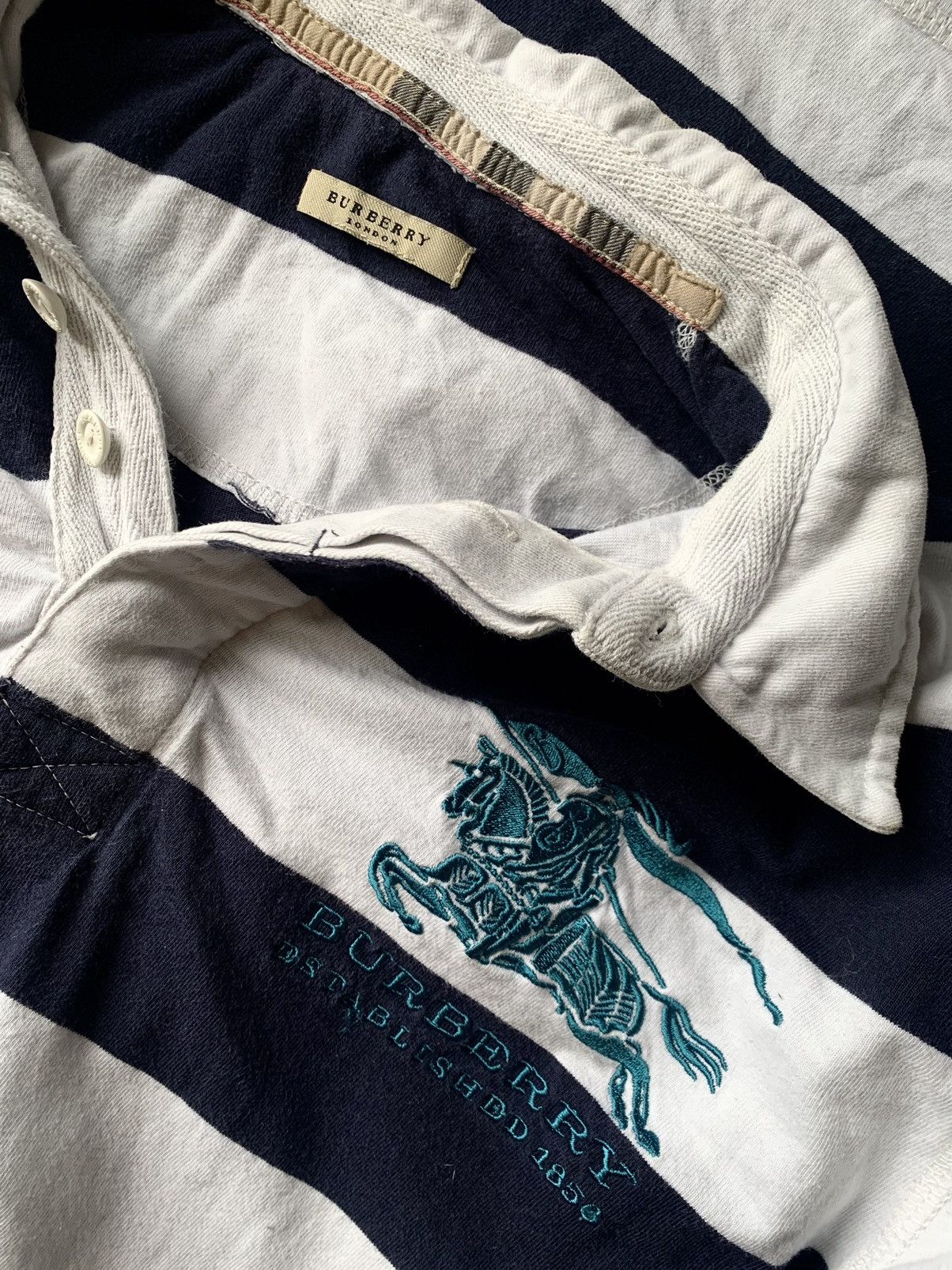 Burberry Burberry striped longsleeve polo Size US L / EU 52-54 / 3 - 5 Thumbnail