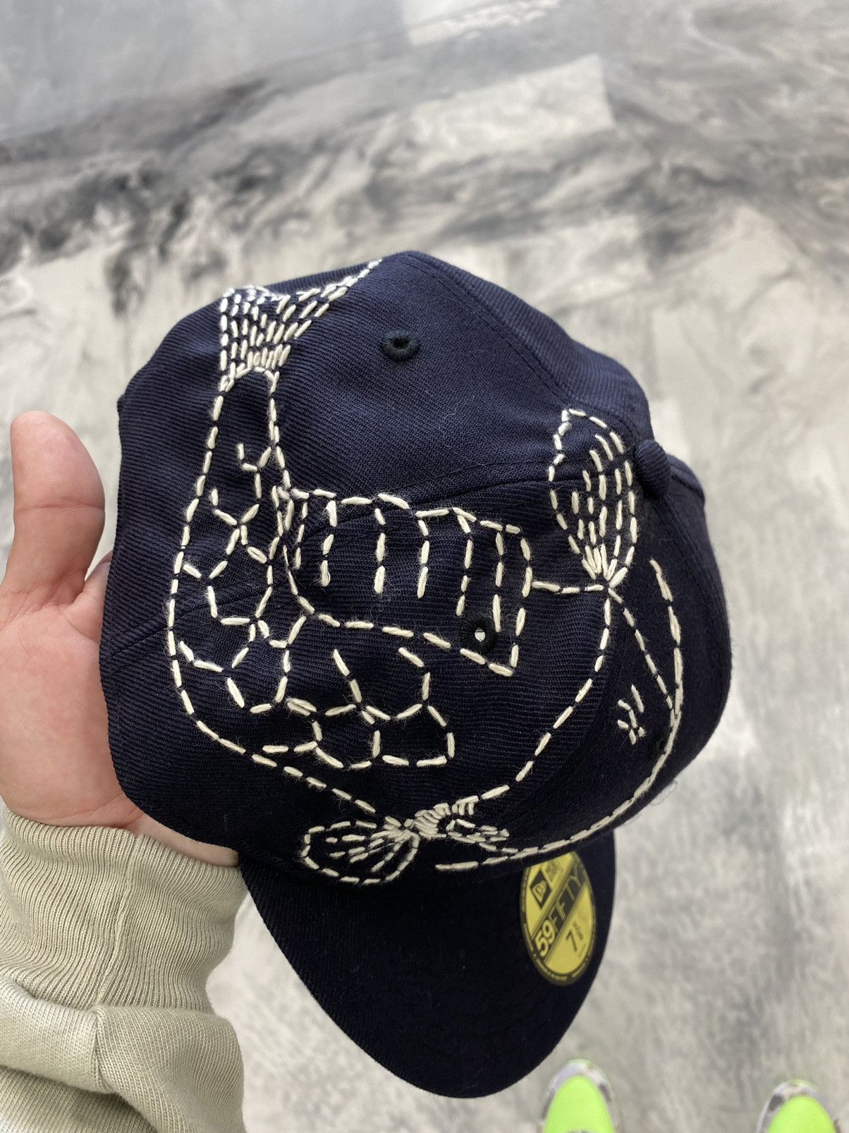 New Era Loso NYC Yankees Koi Fish Fitted Sashiko Hat 7 5/8 New Era Loso NYC Yankees Koi Fish Fitted Sashiko Hat 7 5/8