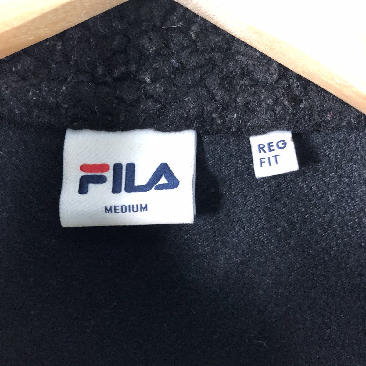 Fila Embroidered Bulky Fleece Light Outdoor Sweater Jacket