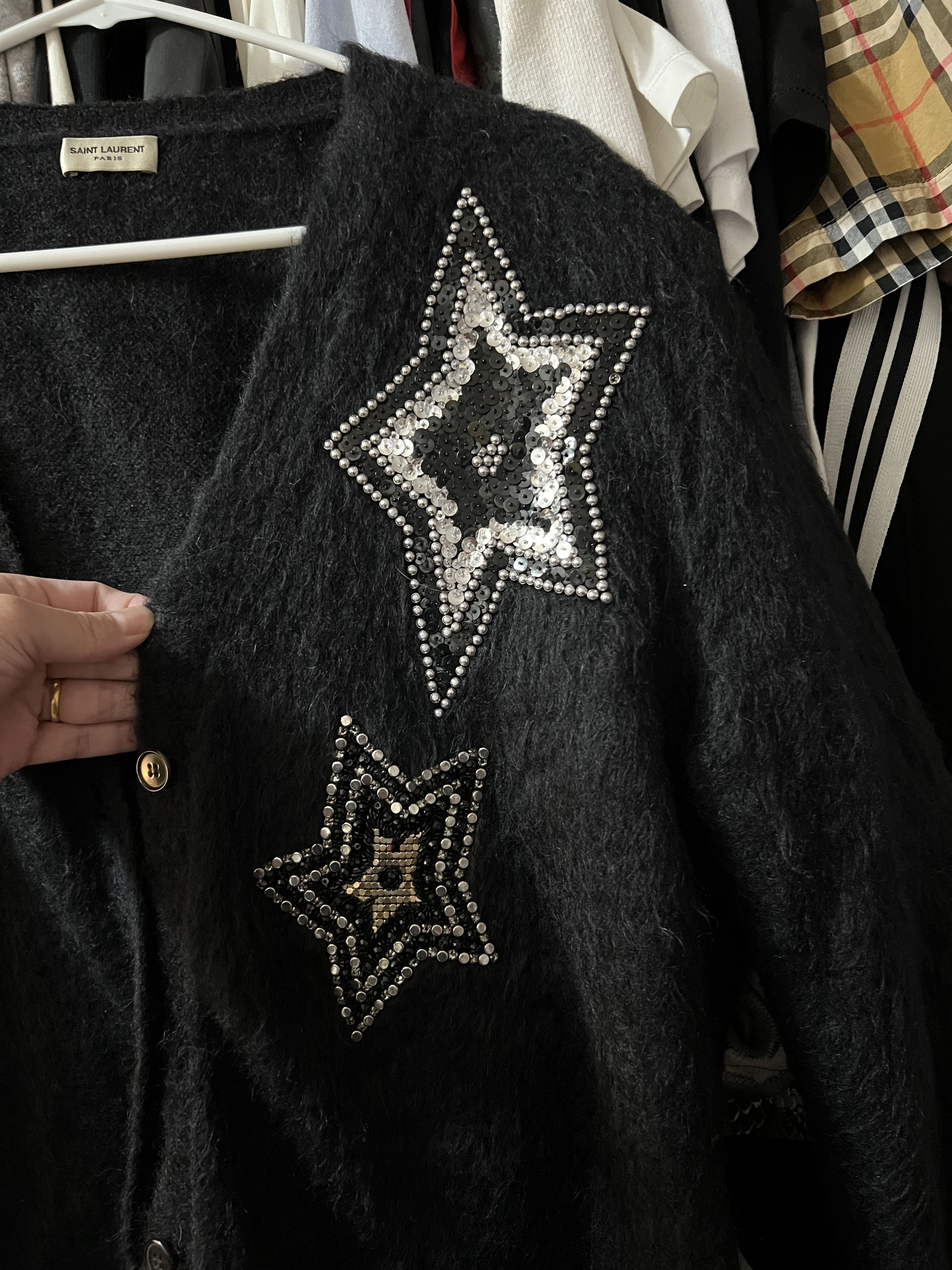 Saint Laurent Star Cardigan | Grailed