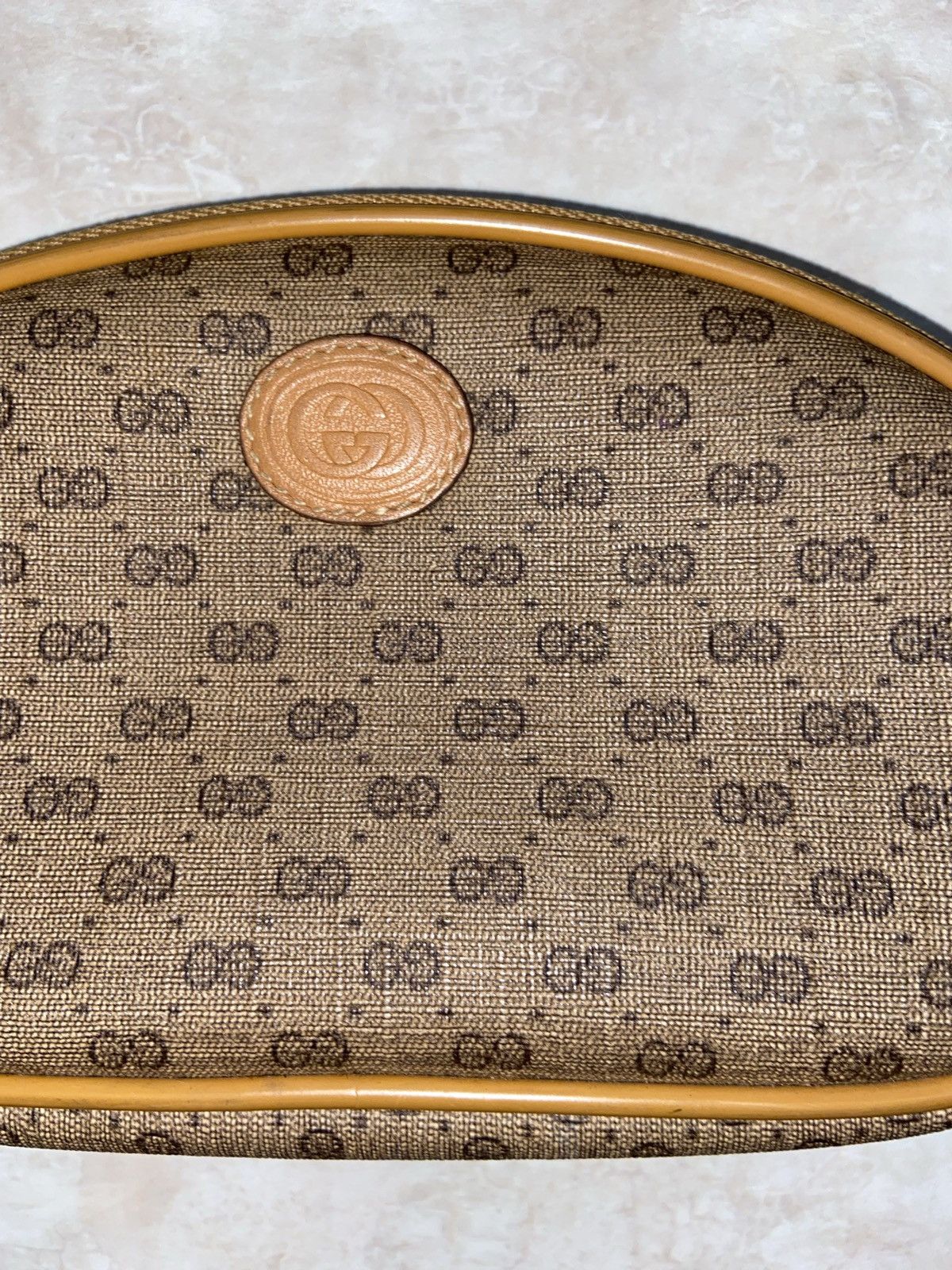 Vintage Authentic GUCCI Supreme Mini GG Logo Canvas Cosmetic Bag Size ONE SIZE - 10 Thumbnail