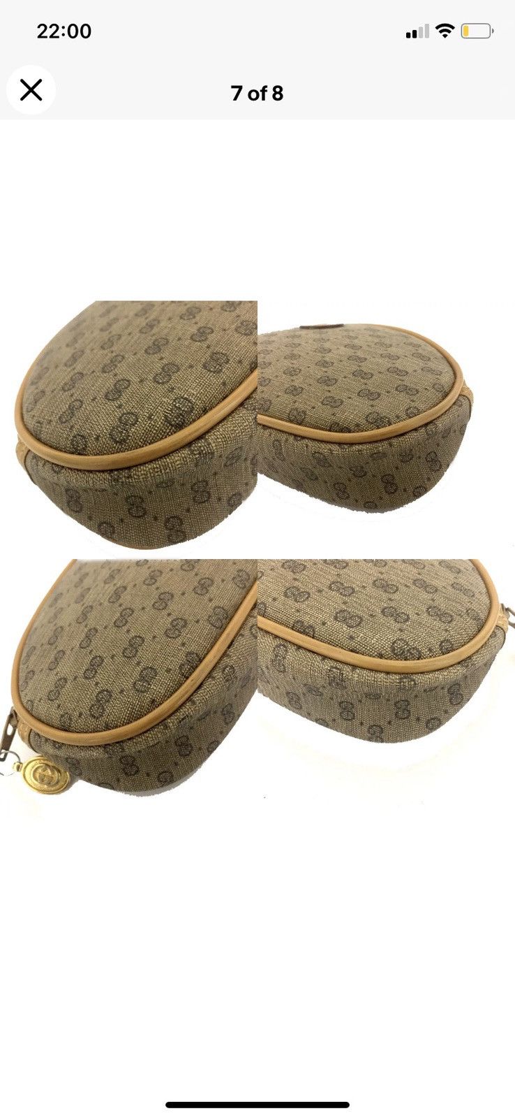 Vintage Authentic GUCCI Supreme Mini GG Logo Canvas Cosmetic Bag Size ONE SIZE - 8 Thumbnail