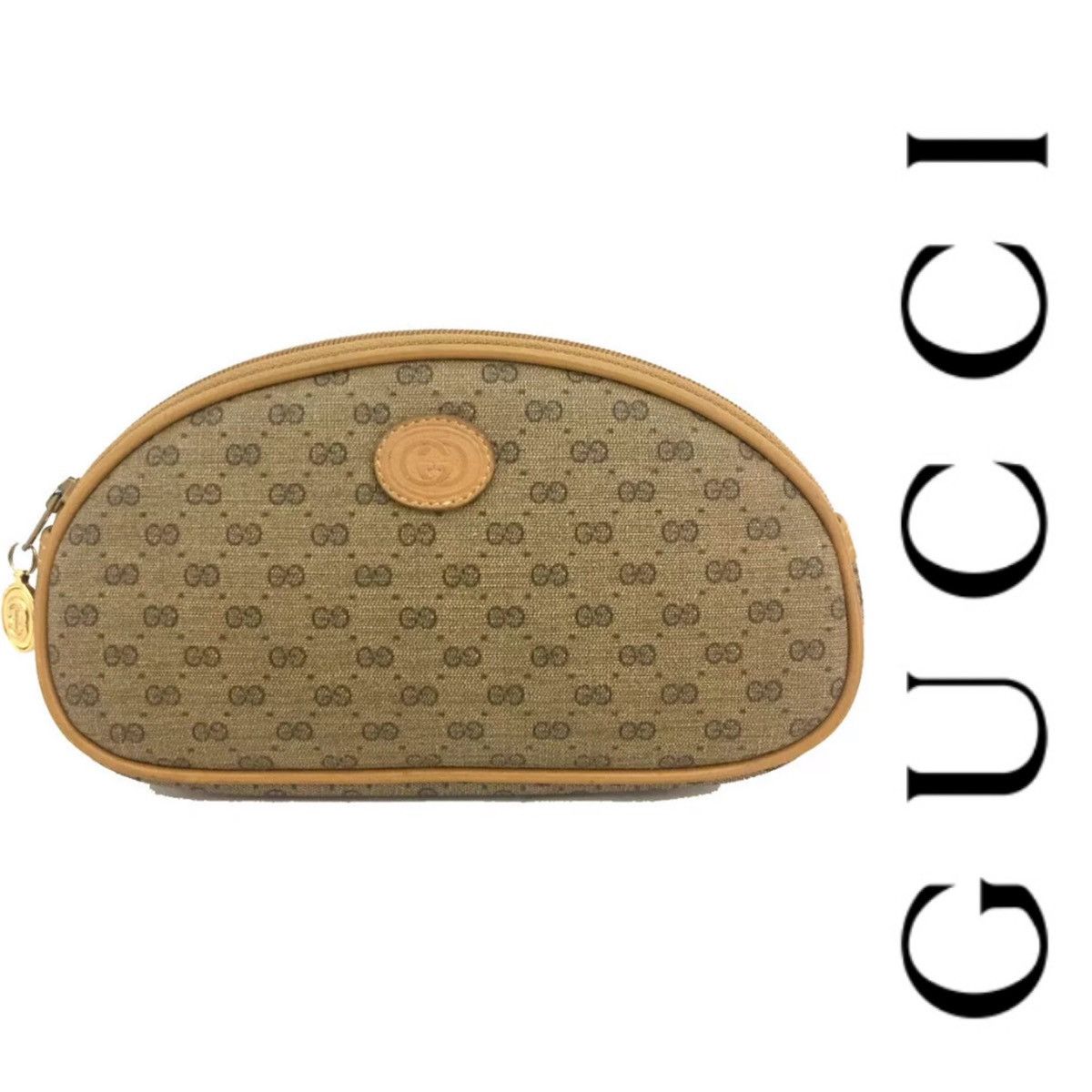 Vintage Authentic GUCCI Supreme Mini GG Logo Canvas Cosmetic Bag Size ONE SIZE - 1 Thumbnail