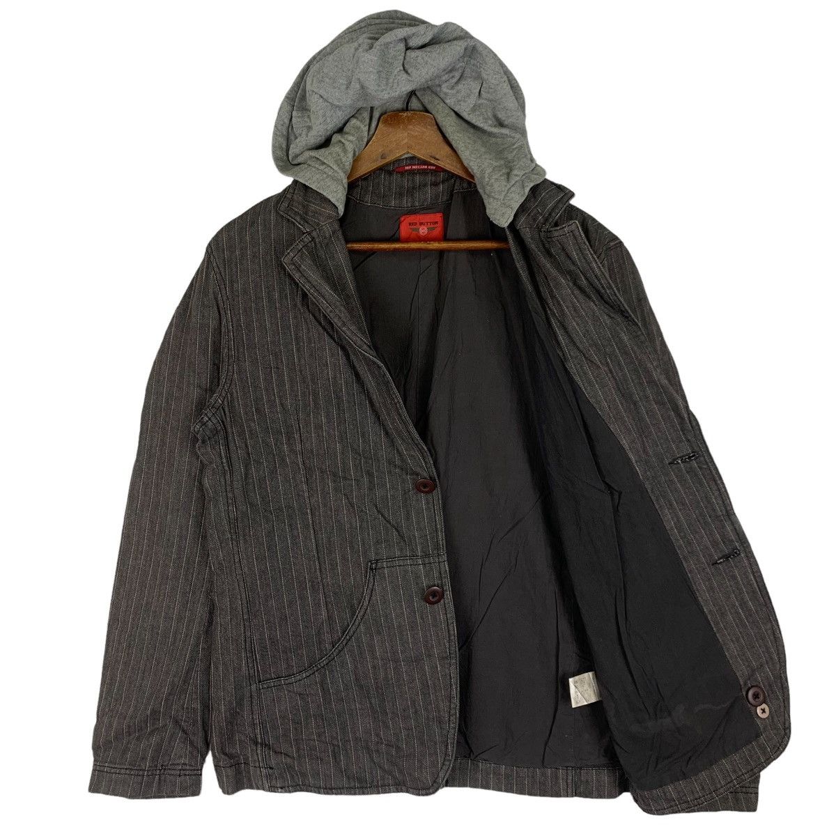 Other Vintage 90s Red Button 601 hoodie Jacket Size US L / EU 52-54 / 3 - 4 Thumbnail