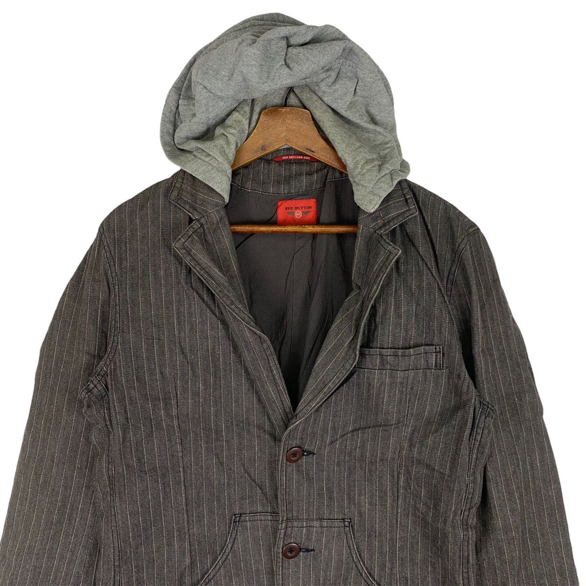 Other Vintage 90s Red Button 601 hoodie Jacket Size US L / EU 52-54 / 3 - 2 Thumbnail