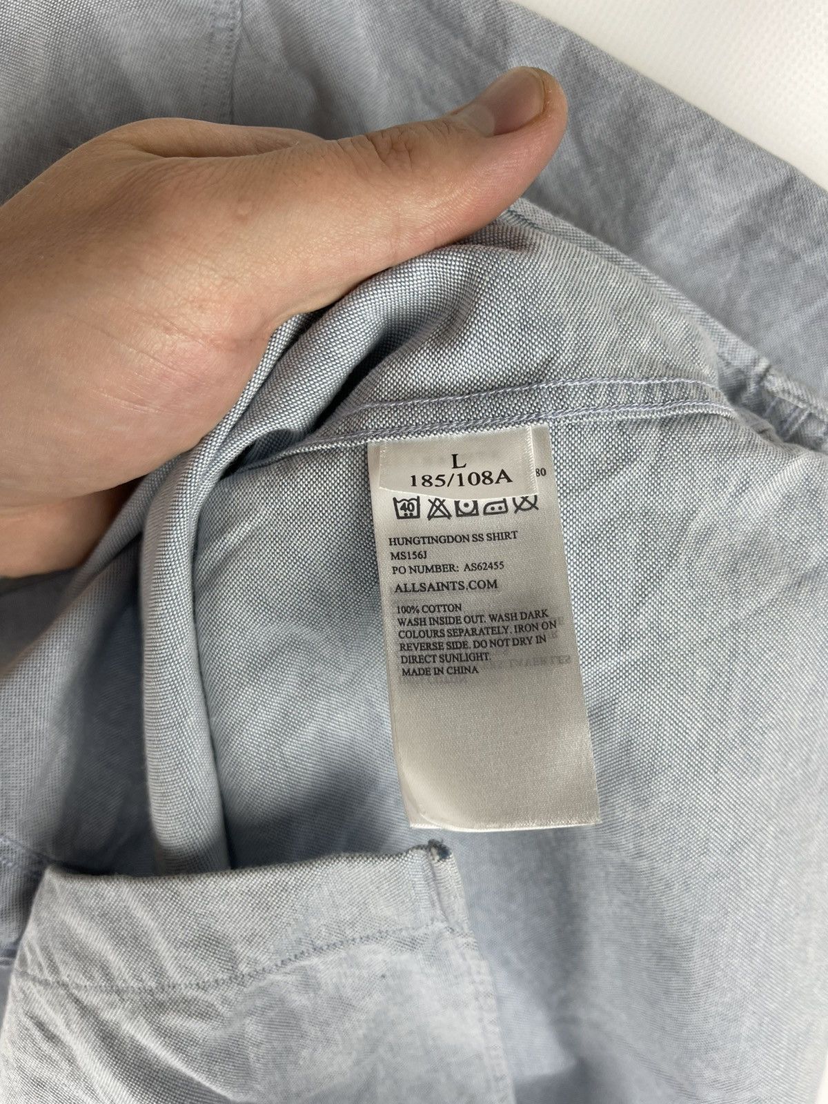 Allsaints Allsaints Hungtingdon short sleeve shirt embroidered logo Size US L / EU 52-54 / 3 - 8 Thumbnail