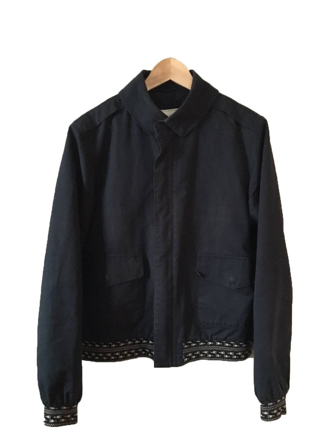 Pattern Cuff Bomber - Navy