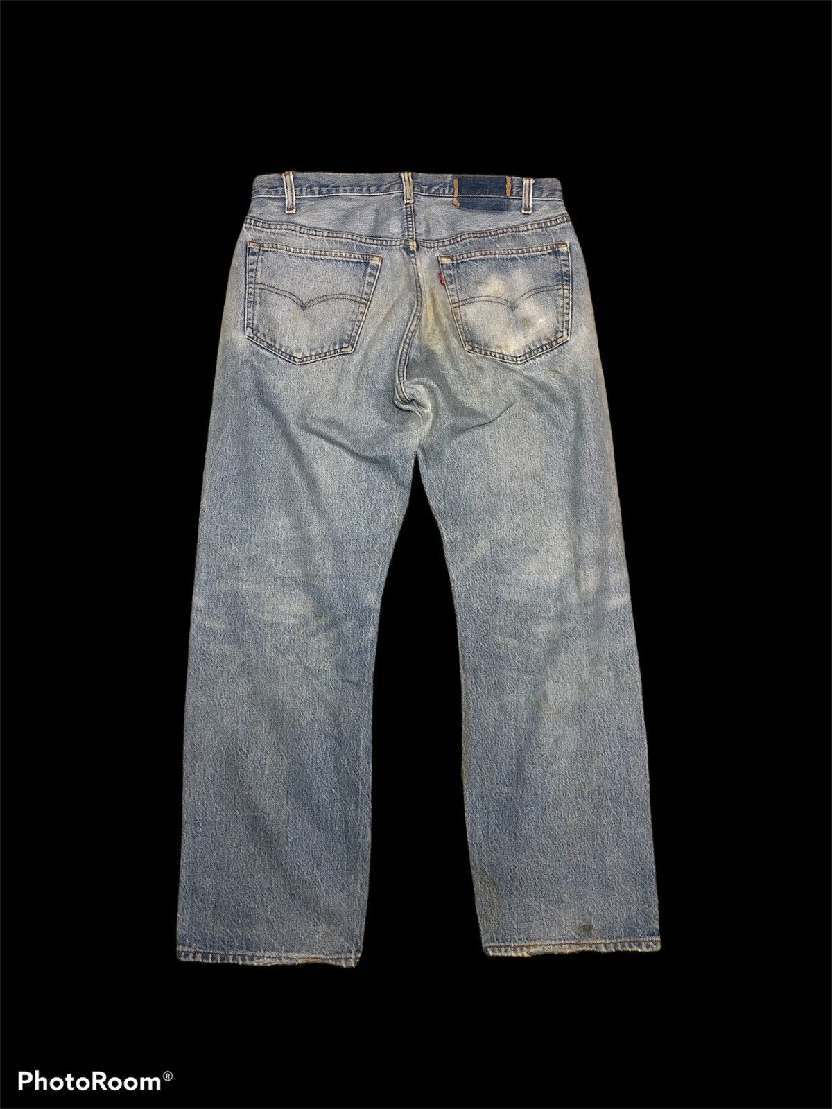 Levi's VTGE 80s Levis 501 DISTRESSED THRASHED DENIM Size US 31 - 2 Thumbnail