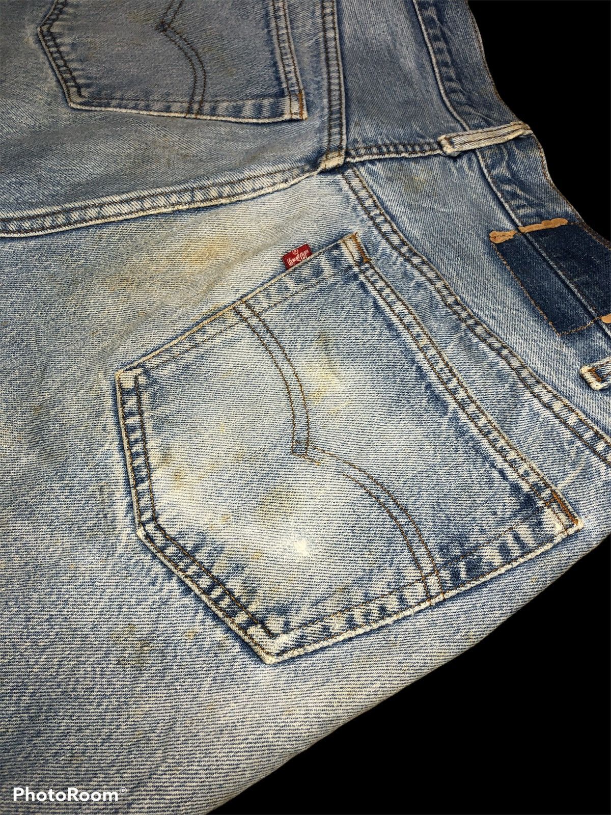 Levi's VTGE 80s Levis 501 DISTRESSED THRASHED DENIM Size US 31 - 8 Thumbnail