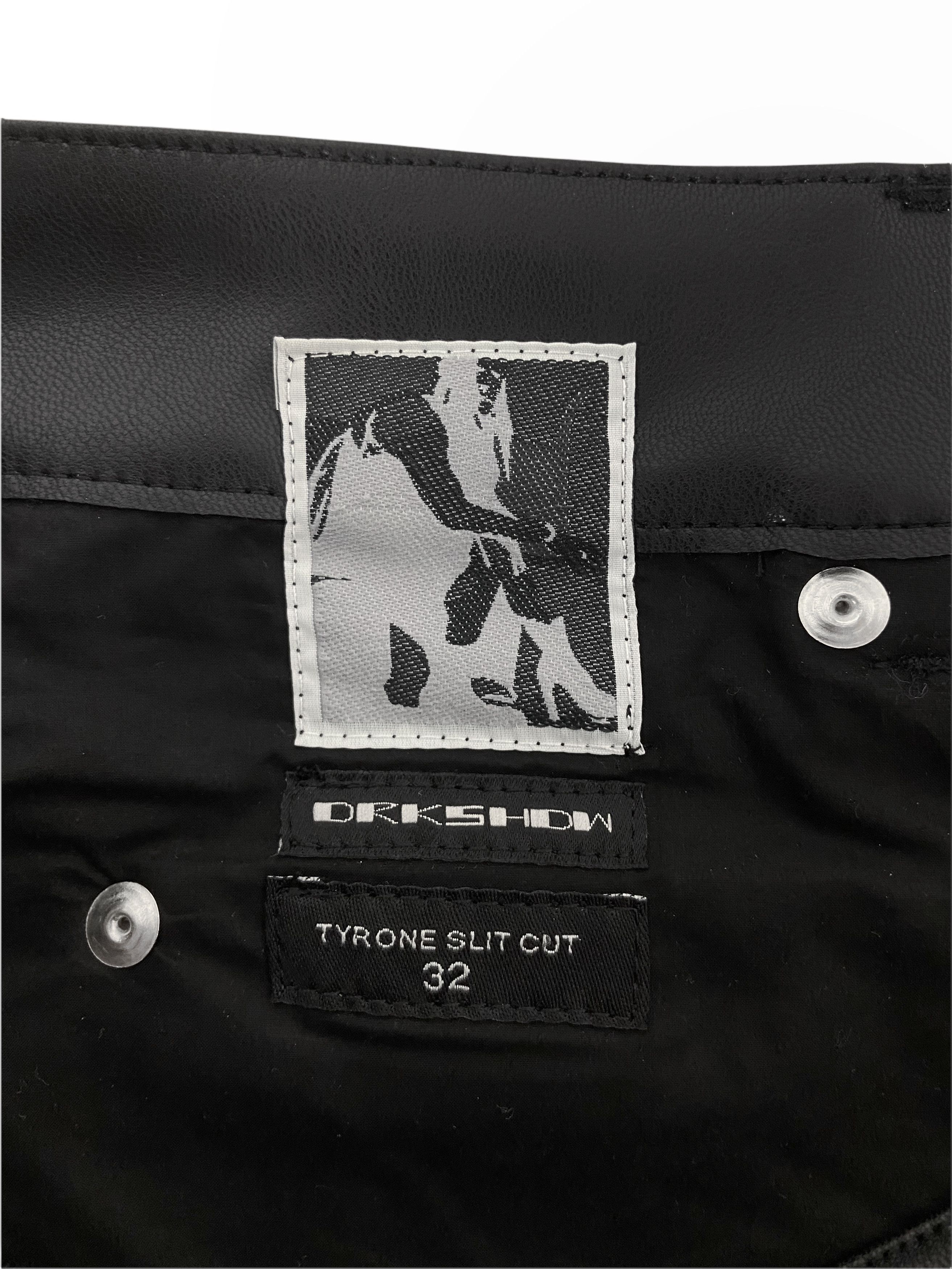 Rick Owens × Rick Owens Drkshdw A/W 2020 Leather Tyrone Pants, new & unworn (Vegan, Slit) Size US 32 / EU 48 - 7 Thumbnail