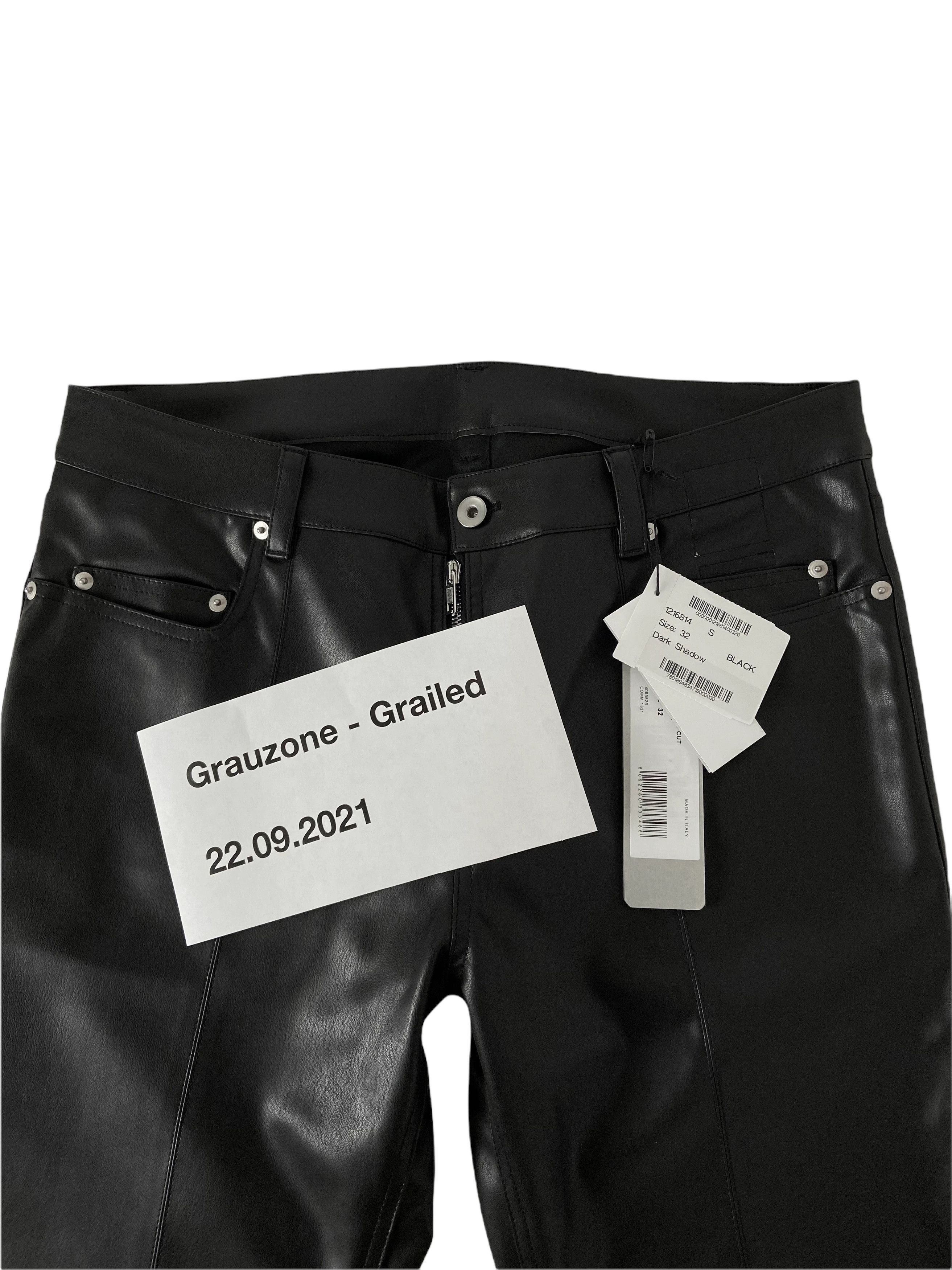 Rick Owens × Rick Owens Drkshdw A/W 2020 Leather Tyrone Pants, new & unworn (Vegan, Slit) Size US 32 / EU 48 - 9 Thumbnail
