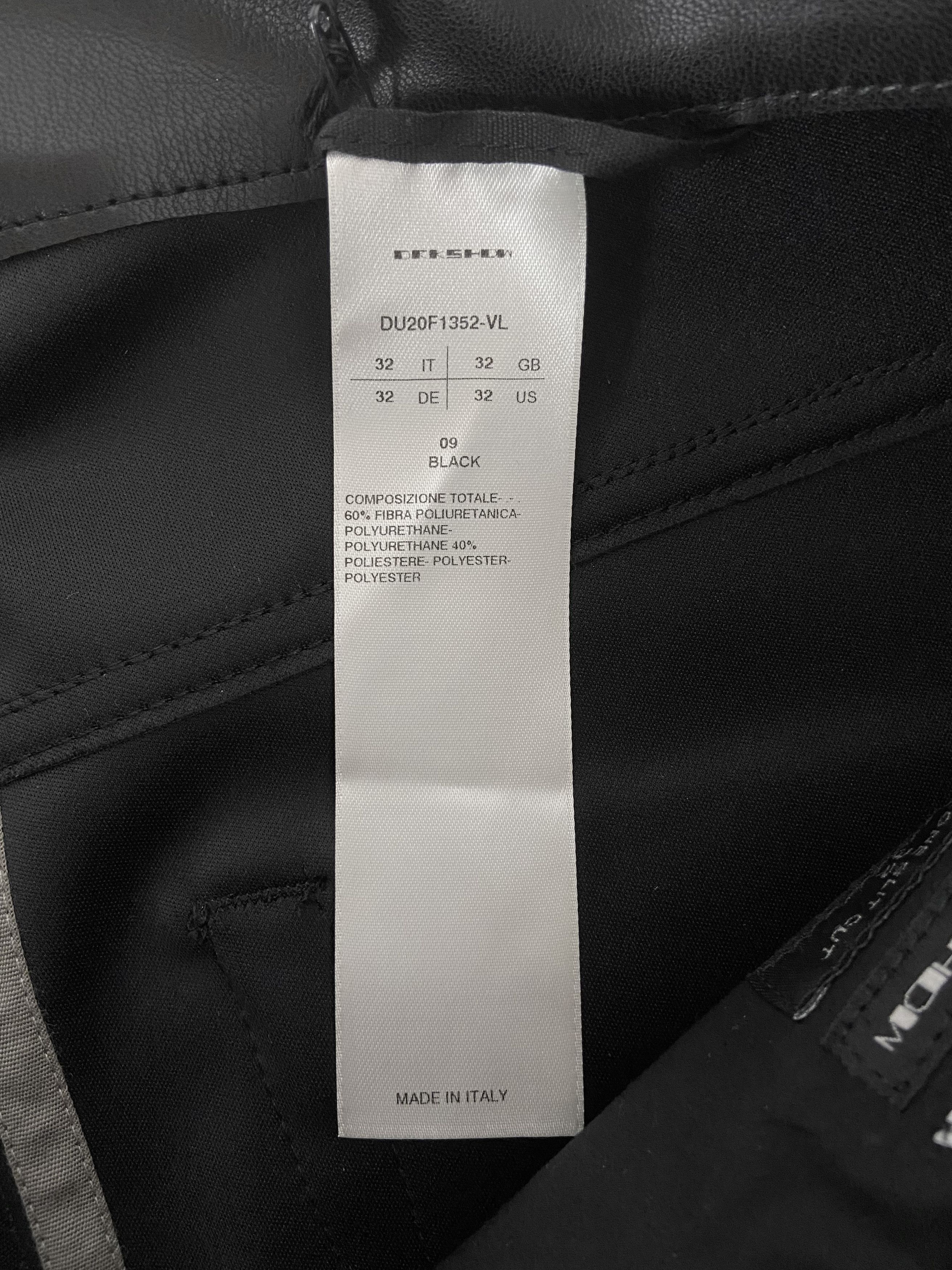 Rick Owens × Rick Owens Drkshdw A/W 2020 Leather Tyrone Pants, new & unworn (Vegan, Slit) Size US 32 / EU 48 - 8 Thumbnail