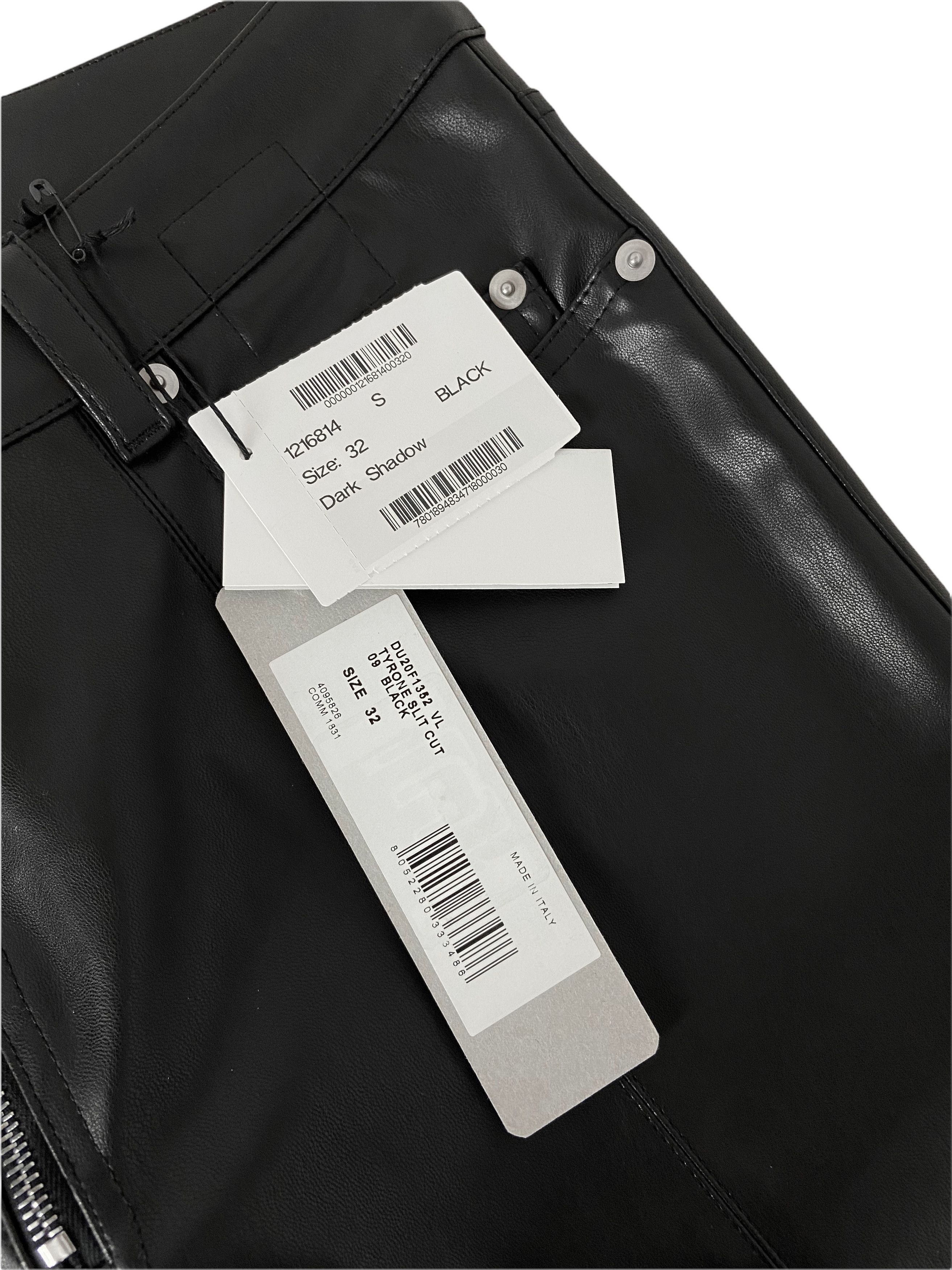 Rick Owens × Rick Owens Drkshdw A/W 2020 Leather Tyrone Pants, new & unworn (Vegan, Slit) Size US 32 / EU 48 - 6 Thumbnail