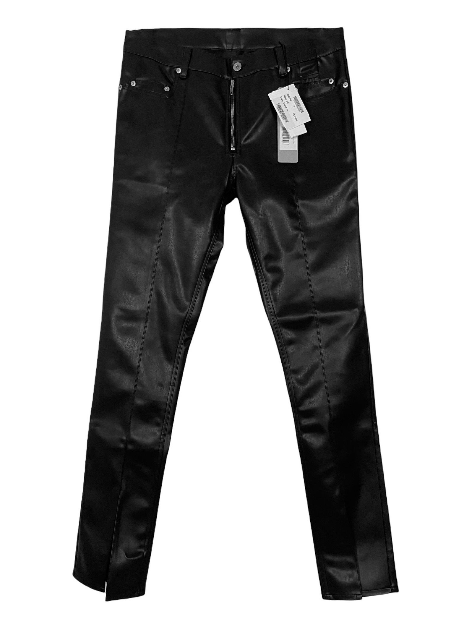 Rick Owens × Rick Owens Drkshdw A/W 2020 Leather Tyrone Pants, new & unworn (Vegan, Slit) Size US 32 / EU 48 - 1 Thumbnail