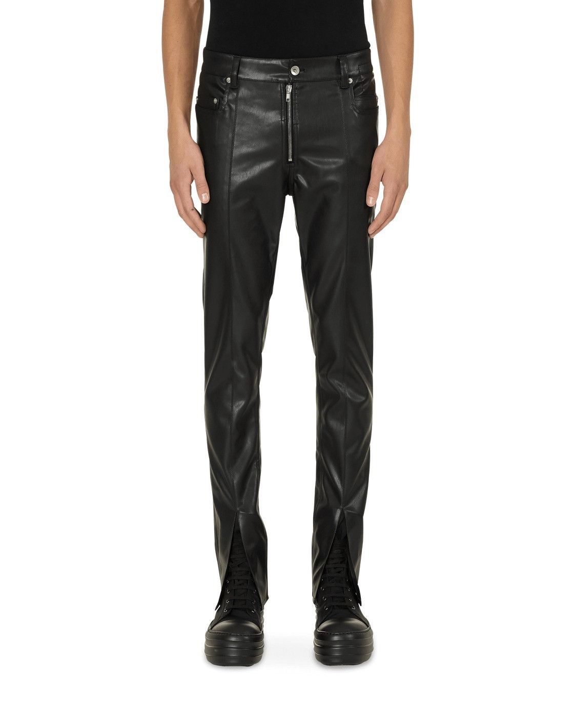Rick Owens × Rick Owens Drkshdw A/W 2020 Leather Tyrone Pants, new & unworn (Vegan, Slit) Size US 32 / EU 48 - 11 Thumbnail