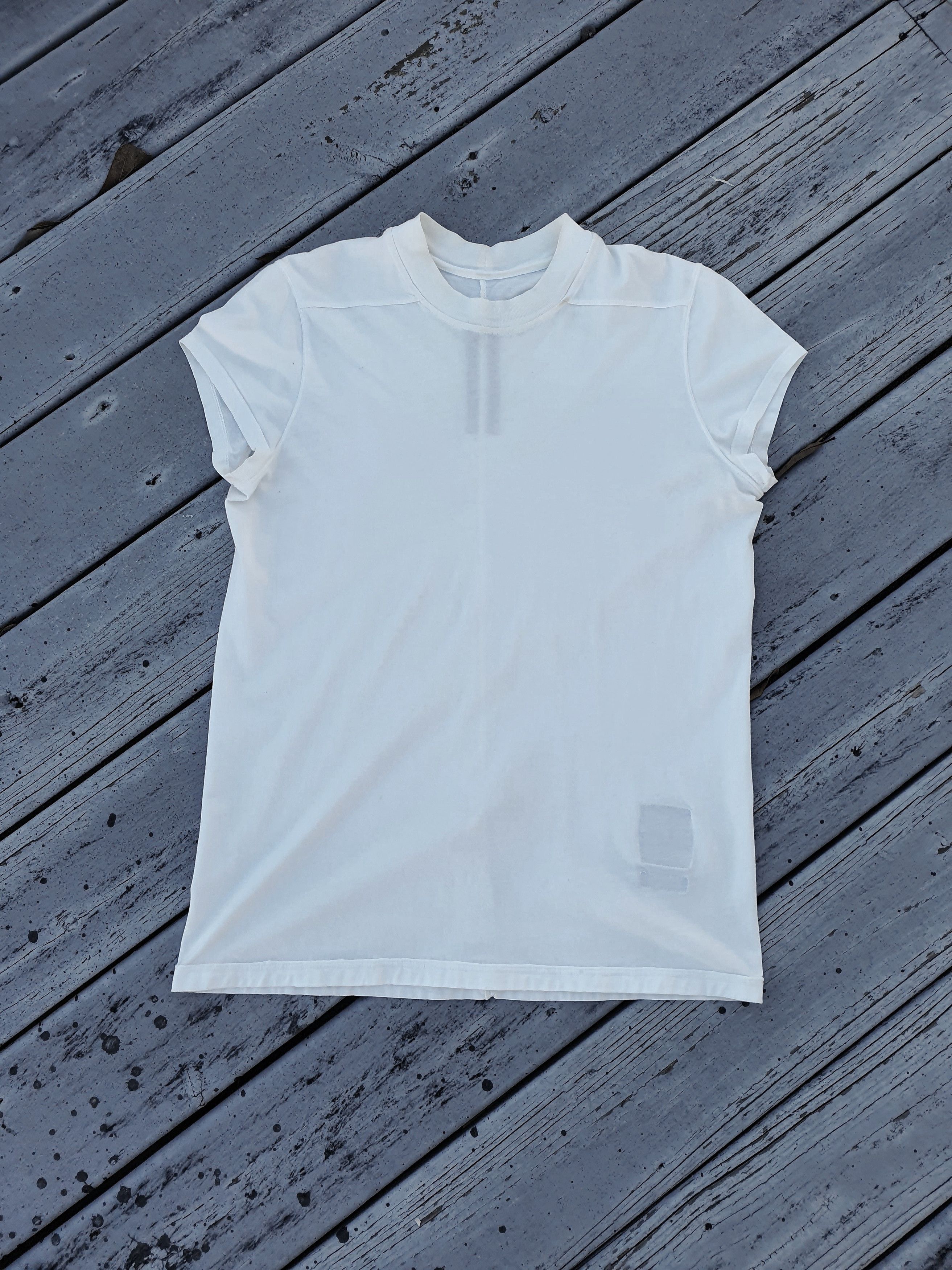 image of Rick Owens Drkshdw Rick Owens Short Level Tee in Milk White, Men's (Size Small)