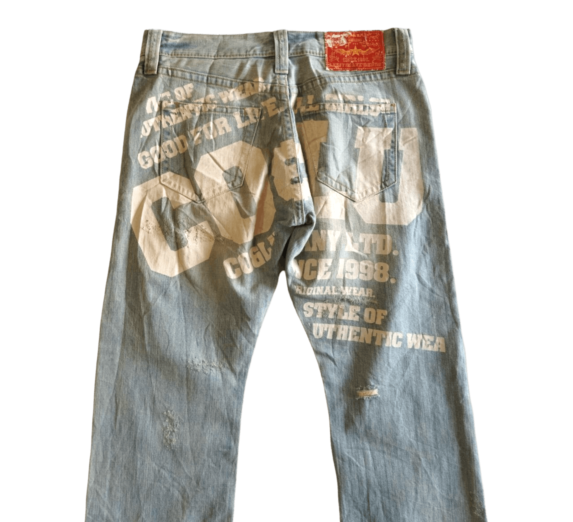 Japanese Brand Co & Lu Japan Distressed Jeans Size US 33 - 8 Thumbnail