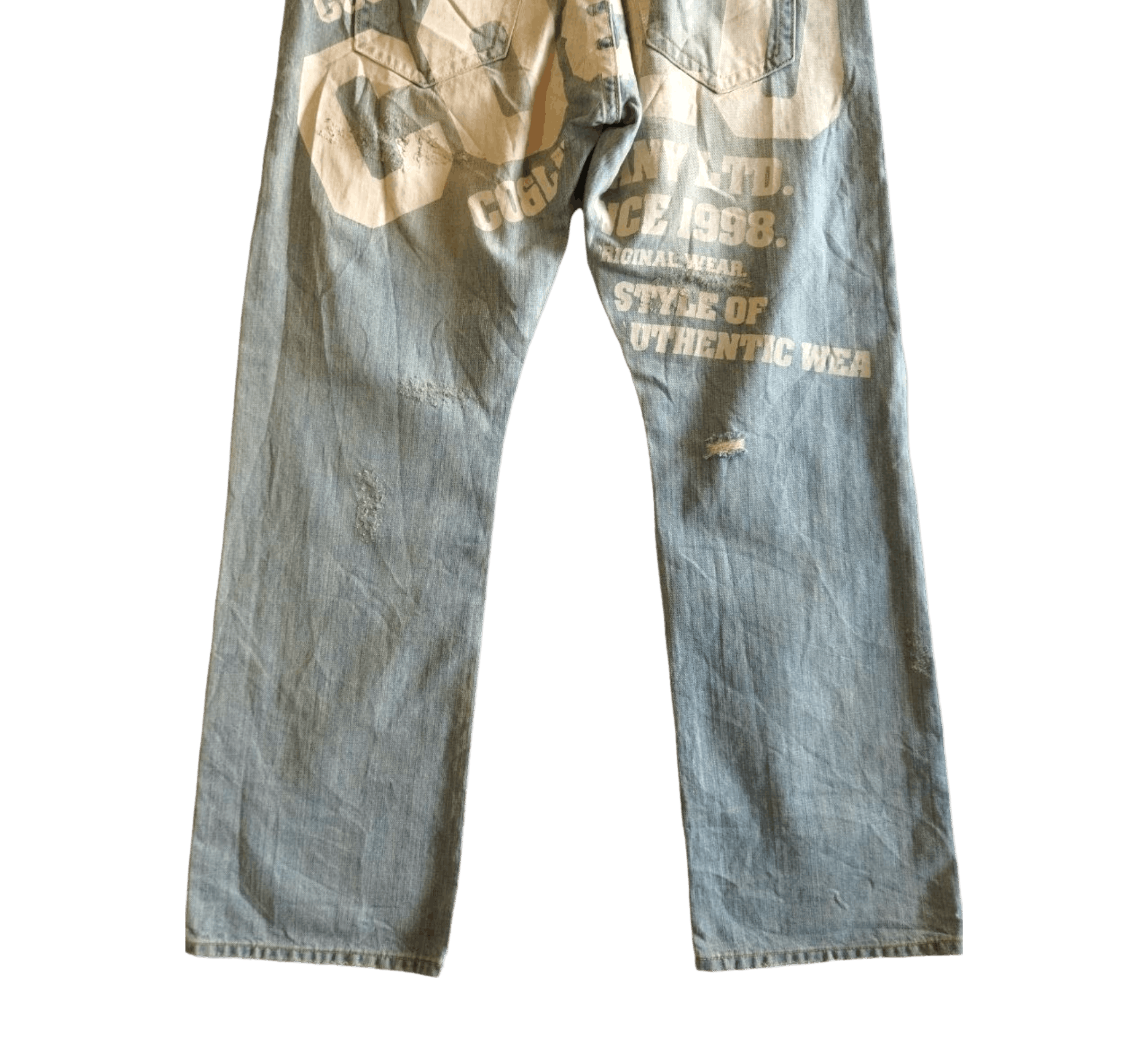 Japanese Brand Co & Lu Japan Distressed Jeans Size US 33 - 9 Thumbnail