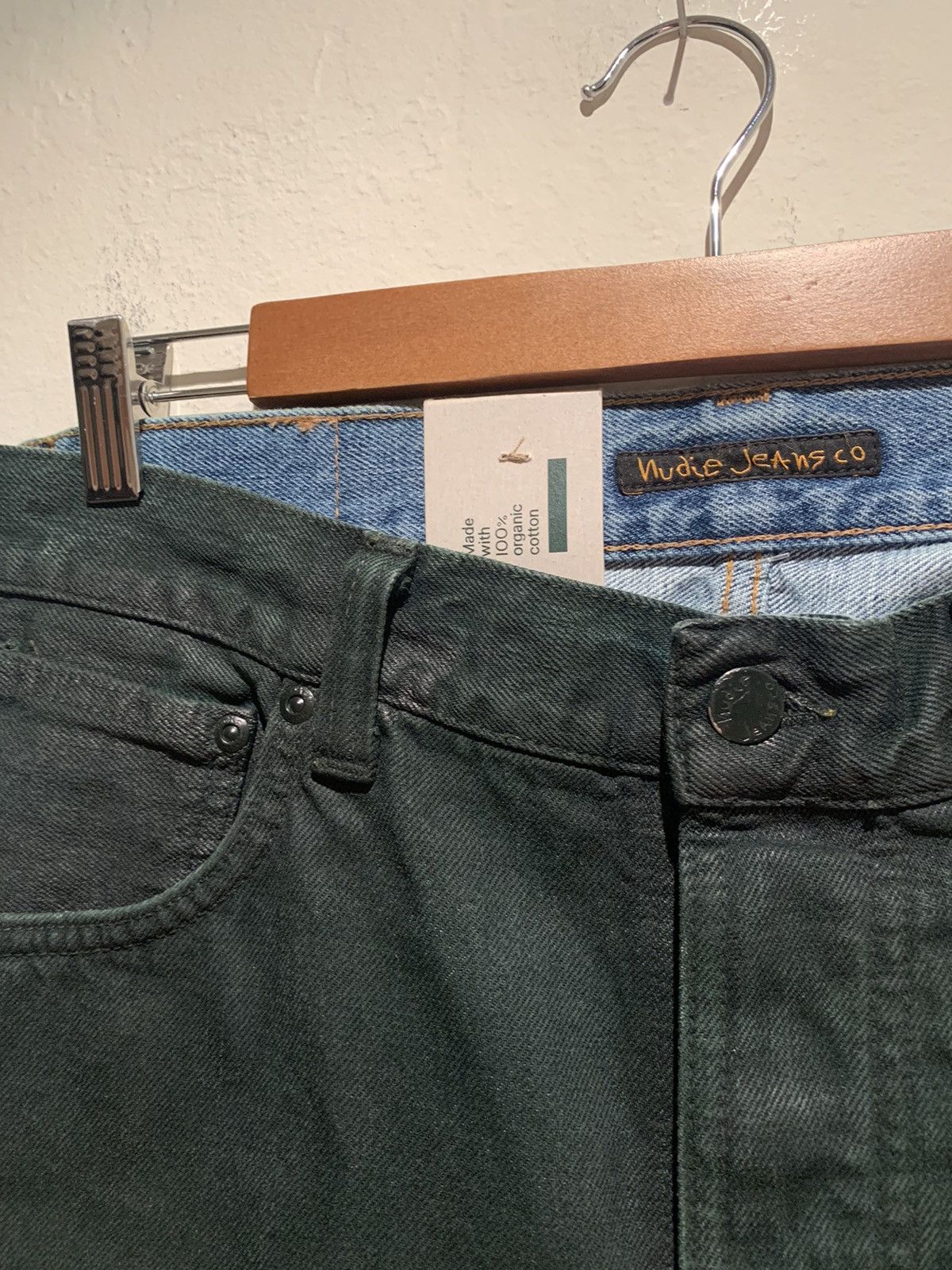 Nudie Jeans *RARE* New Nudies Organic Green Dye Italian Made Denim Jeans Size US 34 / EU 50 - 5 Thumbnail