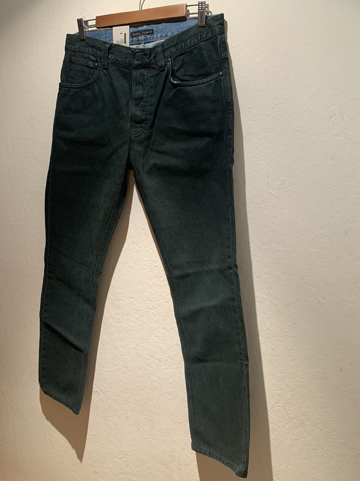 Nudie Jeans *RARE* New Nudies Organic Green Dye Italian Made Denim Jeans Size US 34 / EU 50 - 1 Thumbnail