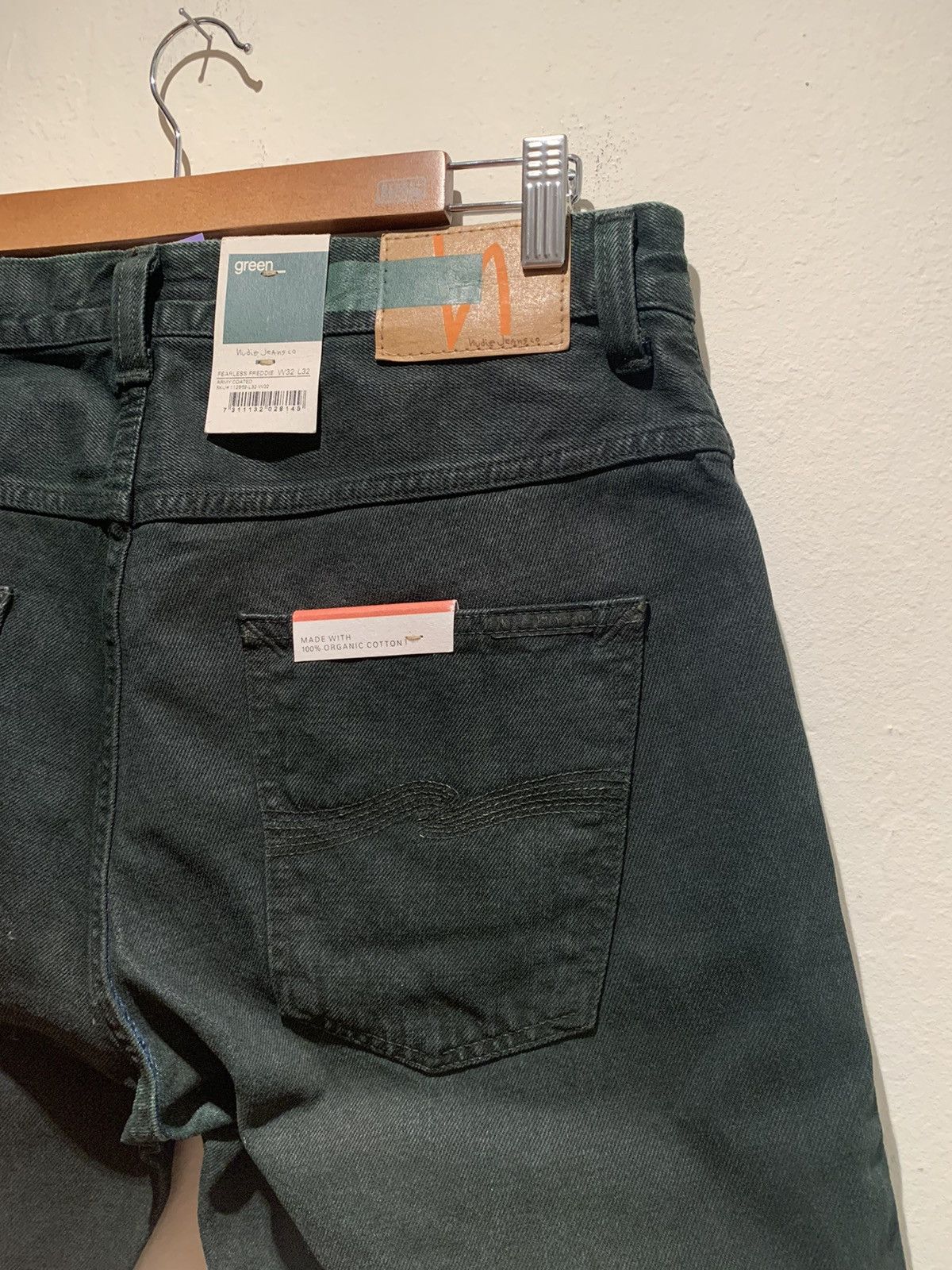 Nudie Jeans *RARE* New Nudies Organic Green Dye Italian Made Denim Jeans Size US 34 / EU 50 - 4 Thumbnail