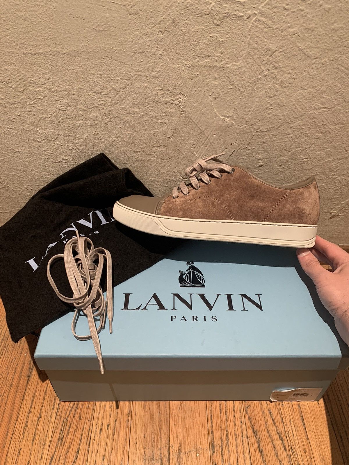 Lanvin *RARE* New Lanvin Suede Leather Low Top Sneakers / Shoes - 7 Size US 7 / EU 40 - 1 Thumbnail
