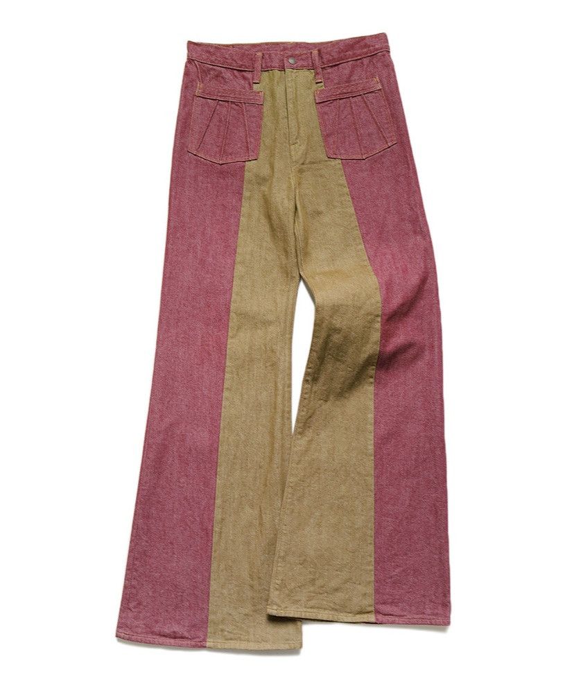 Kapital Kapital 12oz color denim 2TONE gypsy flare pants Size US 36 / EU 52 - 2 Thumbnail