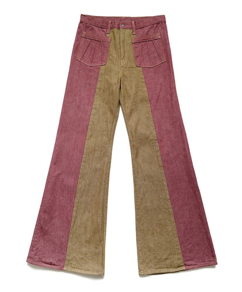Kapital Kapital 12oz color denim 2TONE gypsy flare pants Size US 36 / EU 52 - 1 Thumbnail