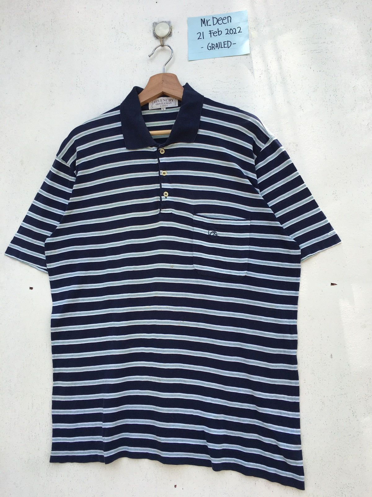 Givenchy Rare Vintage 90s Givenchy Stripes Polo Shirt Size US L / EU 52-54 / 3 - 3 Thumbnail