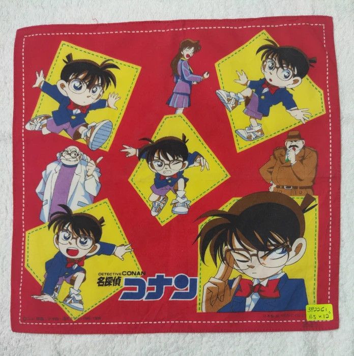Cartoon Network × Japanese Brand × Vintage Detective Conan Handkerchief/ Bandana - 3F2261 Size ONE SIZE - 3 Thumbnail