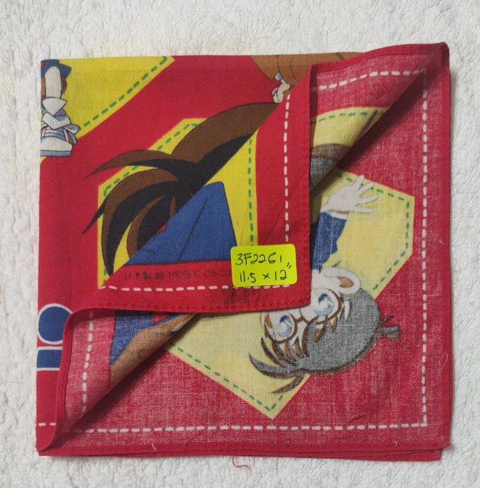 Cartoon Network × Japanese Brand × Vintage Detective Conan Handkerchief/ Bandana - 3F2261 Size ONE SIZE - 2 Thumbnail