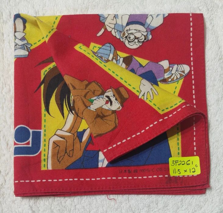 Cartoon Network × Japanese Brand × Vintage Detective Conan Handkerchief/ Bandana - 3F2261 Size ONE SIZE - 1 Thumbnail