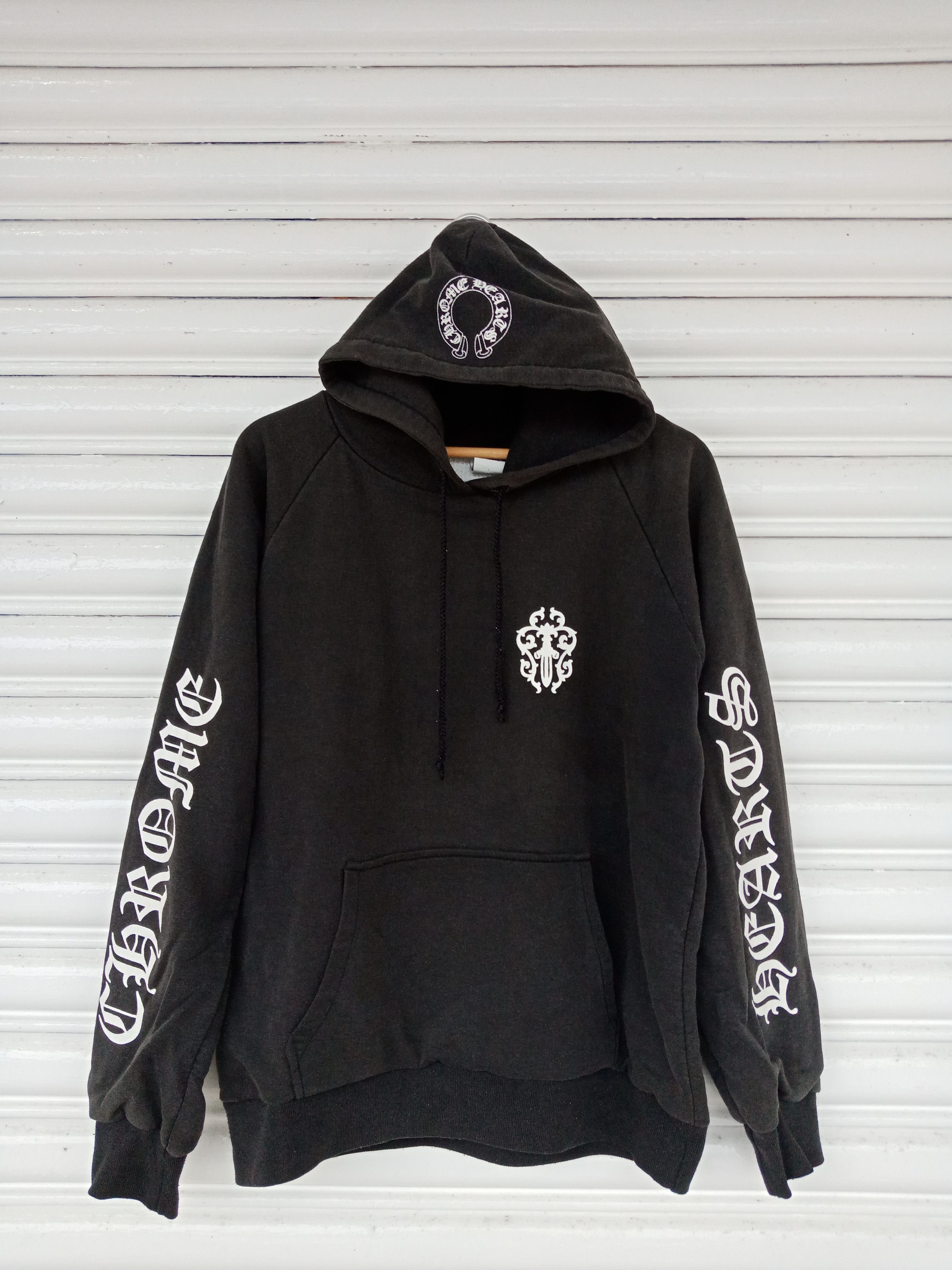 Chrome Hearts Spell Out Big Logo Hoodie Made in USA