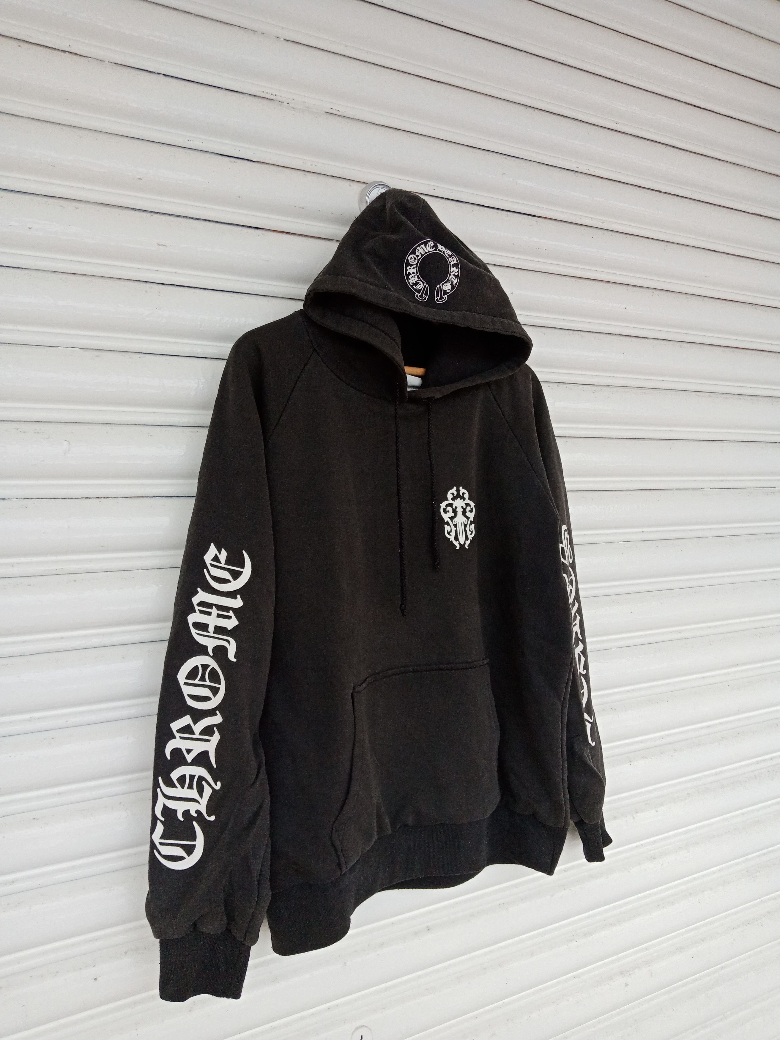 Chrome Hearts Spell Out Big Logo Hoodie Made in USA