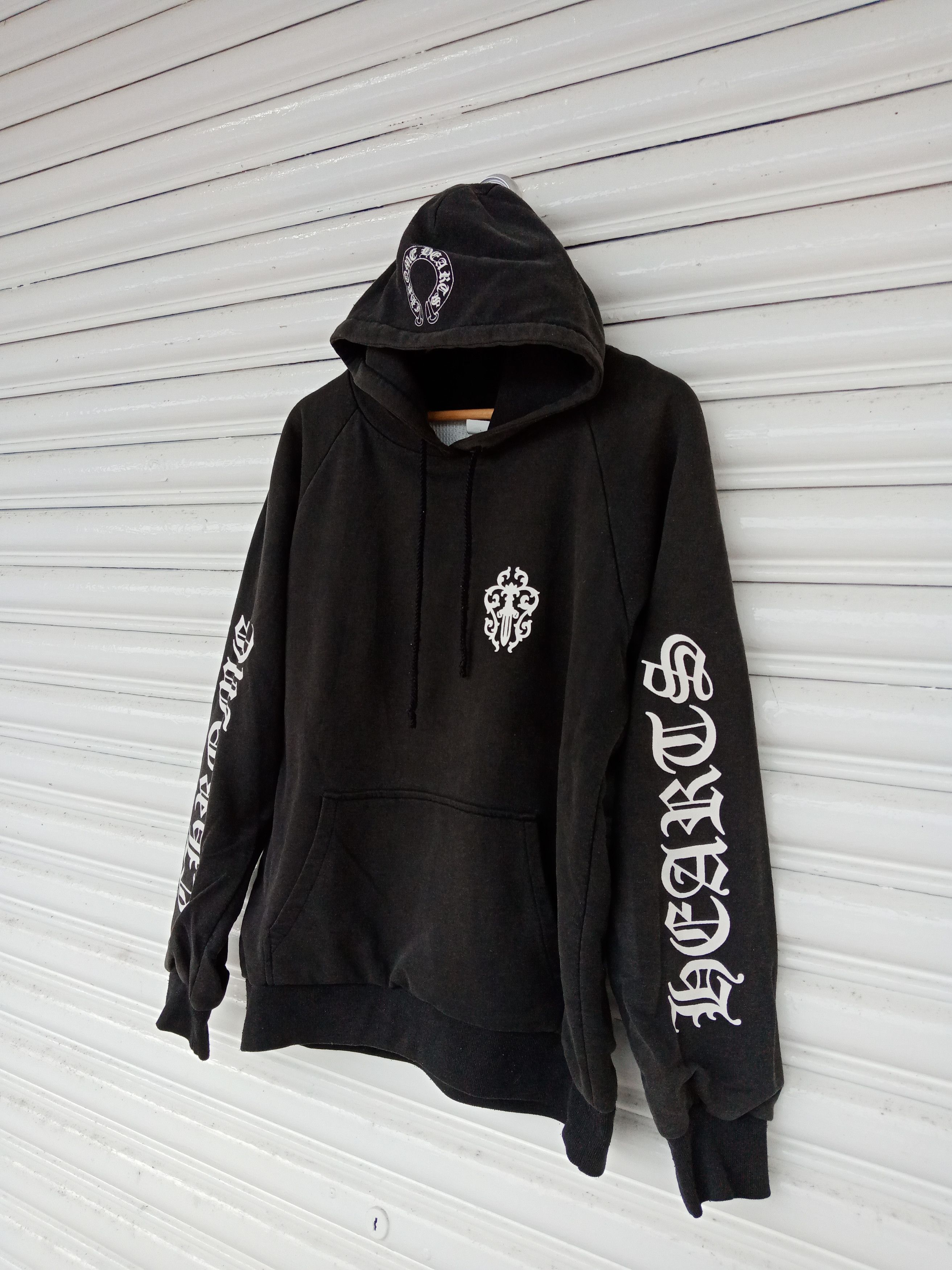 Chrome Hearts Spell Out Big Logo Hoodie Made in USA