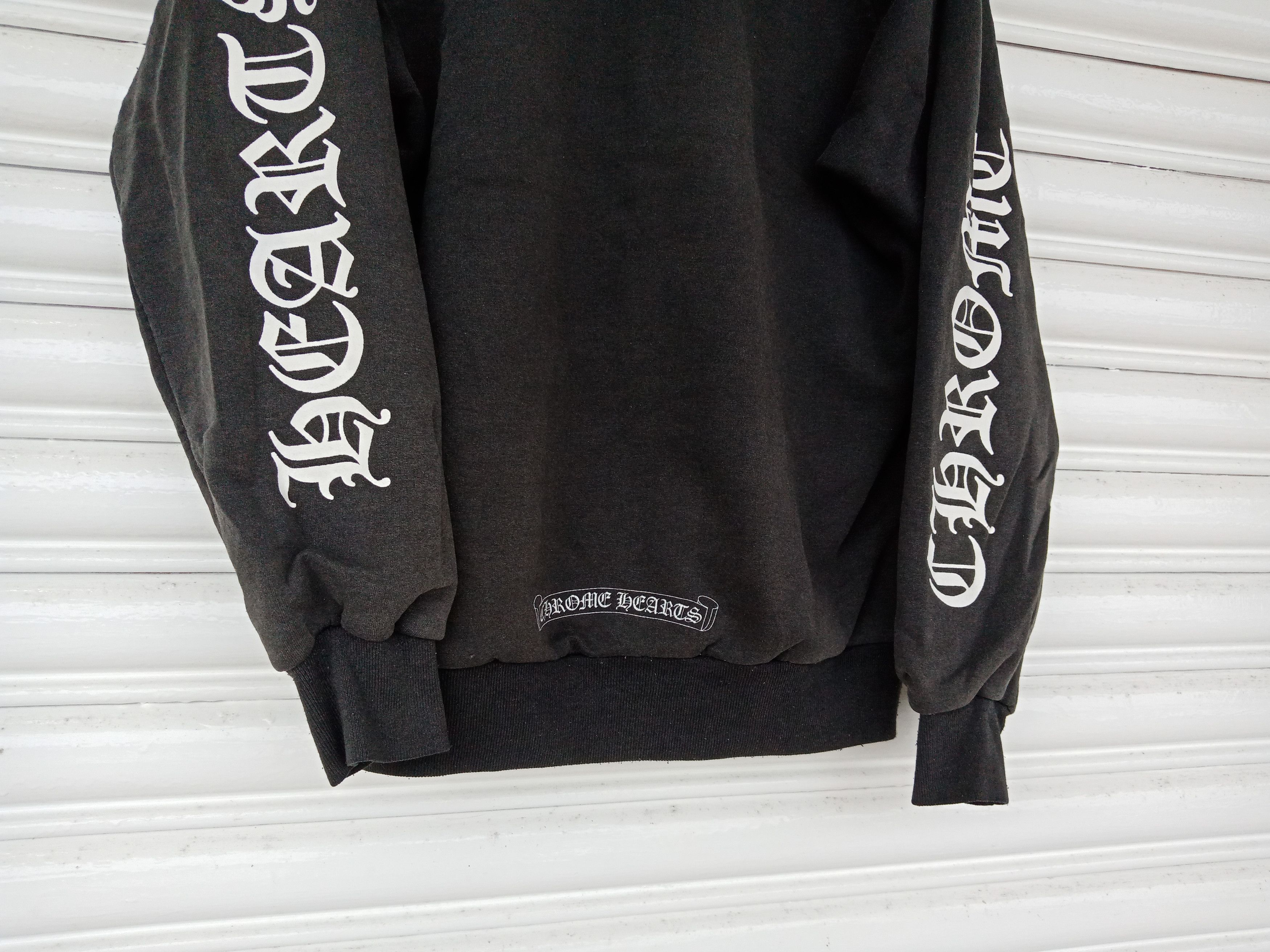 Chrome Hearts Spell Out Big Logo Hoodie Made in USA